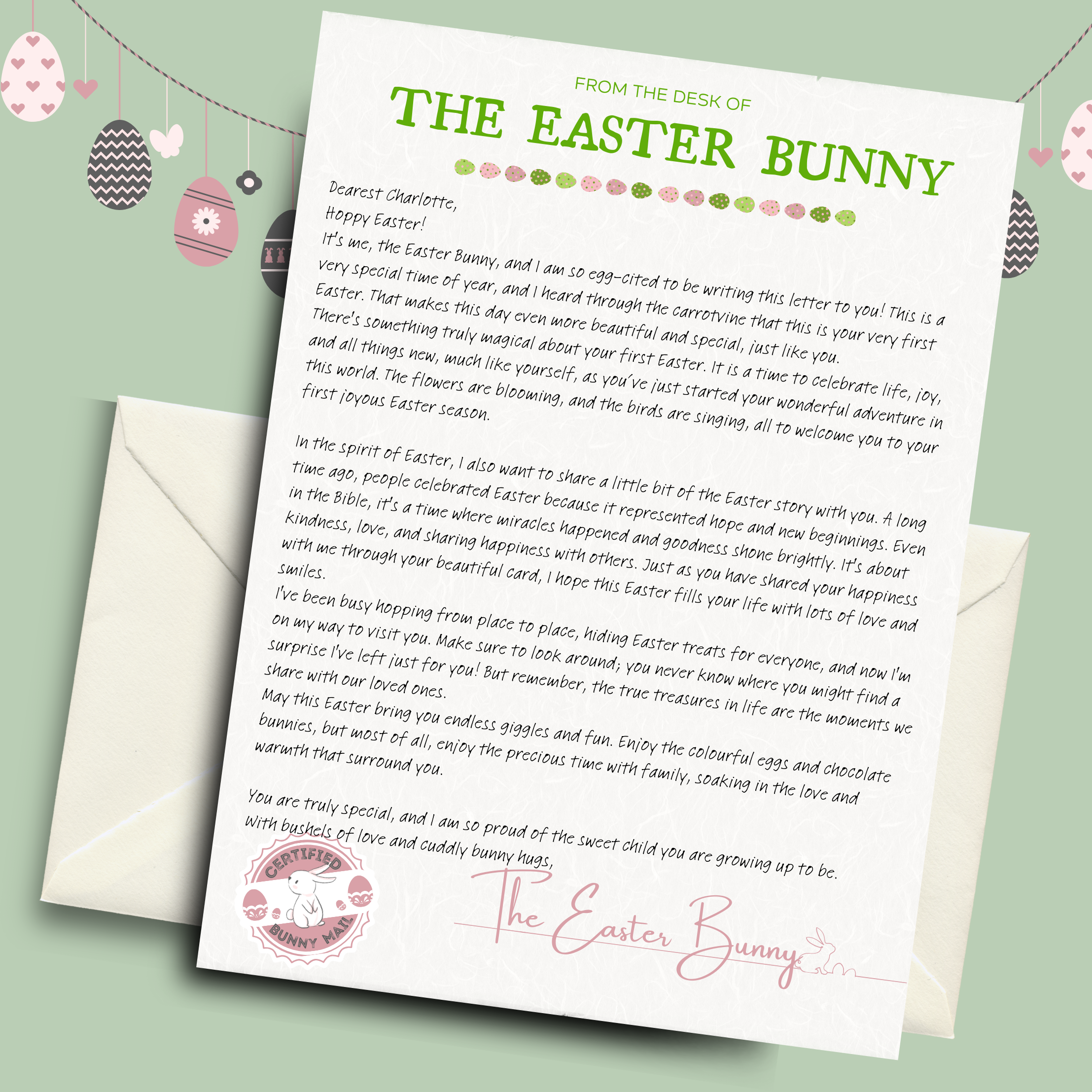 Personalised Letter from the Easter Bunny